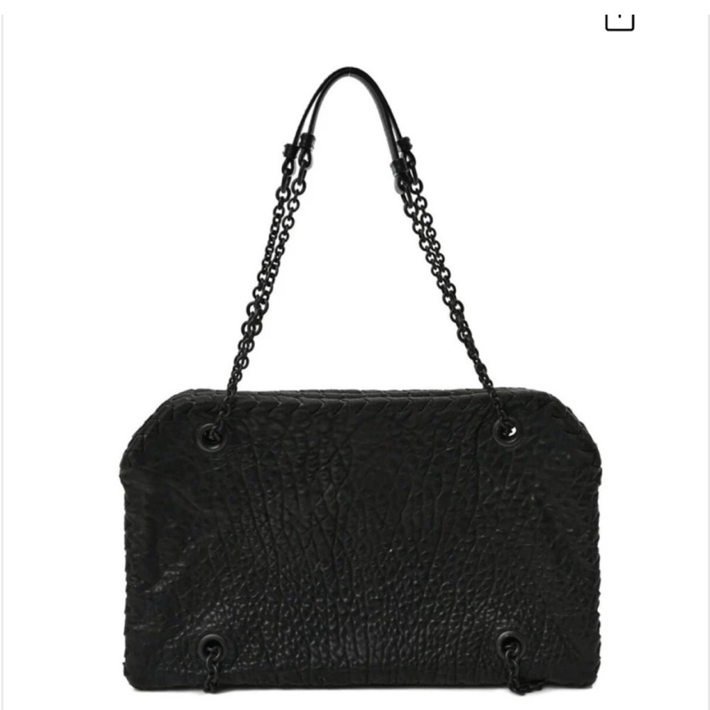 Bottega Veneta Black Textured Shoulder Bag